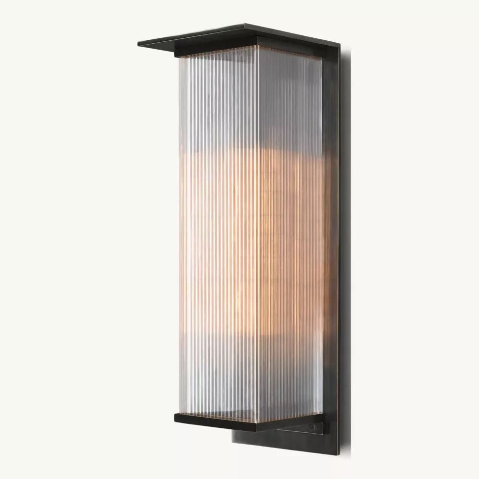 Dolenne Louvered Crystal Box Wall Sconce