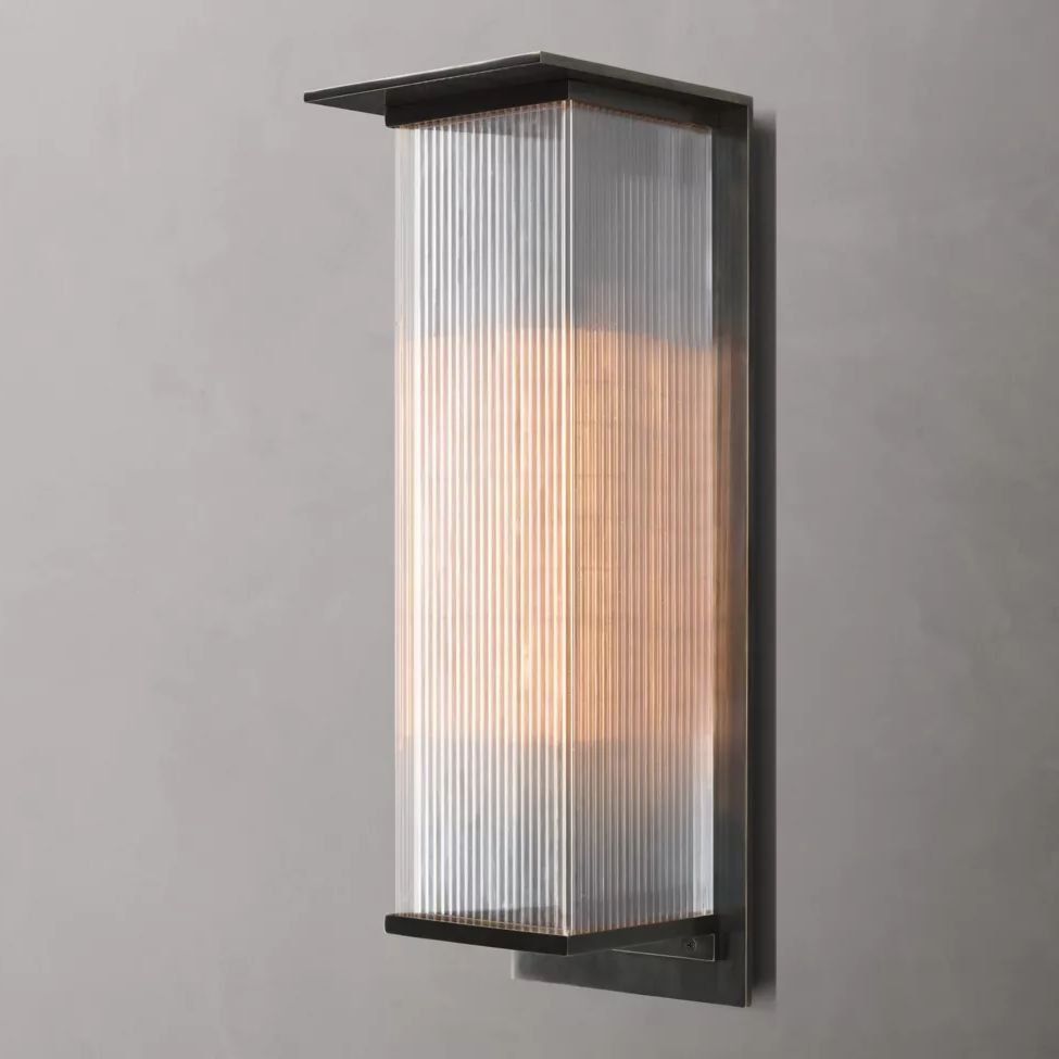 Dolenne Louvered Crystal Box Wall Sconce