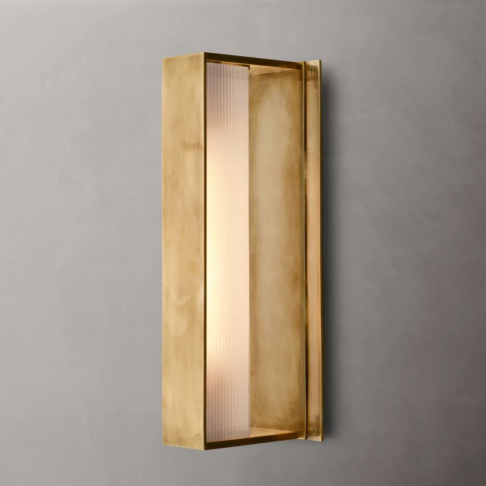 Dolenne Louvered Crystal Linear Wall Sconce