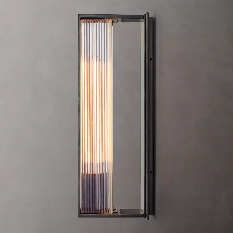 Dolenne Louvered Crystal Linear Wall Sconce
