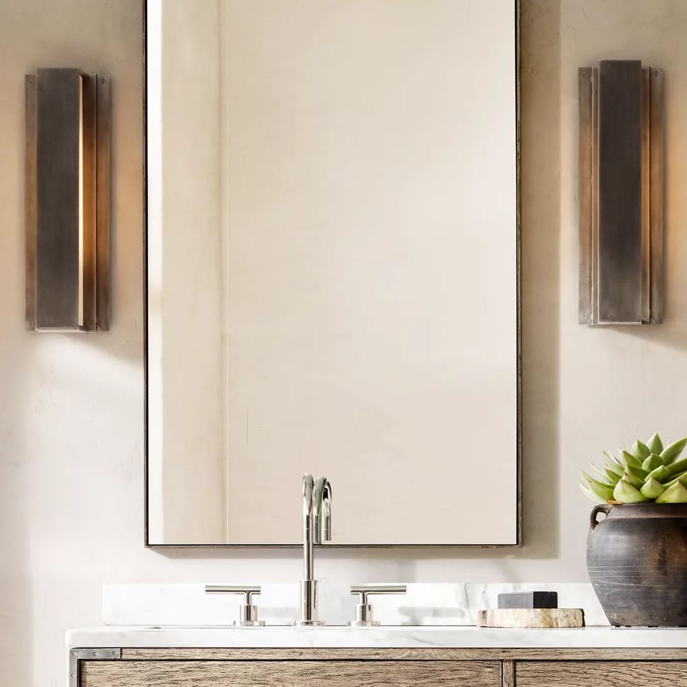 Dolenne Louvered Crystal Linear Wall Sconce
