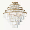 Almerex Structured Crystal Round Chandelier 22"