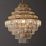 Almerex Structured Crystal Round Chandelier 22"