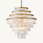 Almerex Structured Crystal Round Chandelier 28"