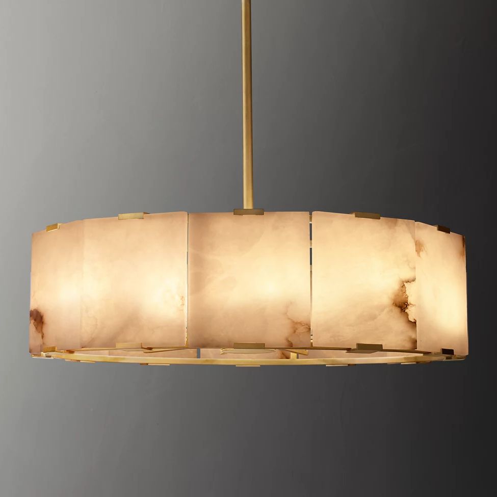 Blairon Alabaster Plane Round Chandelier