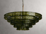 Ghiaccio Handcrafted Glass Round Chandelier