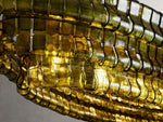 Ghiaccio Textured Glass Oval Chandelier