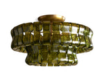 Ghiaccio Textured Glass Flush Mount