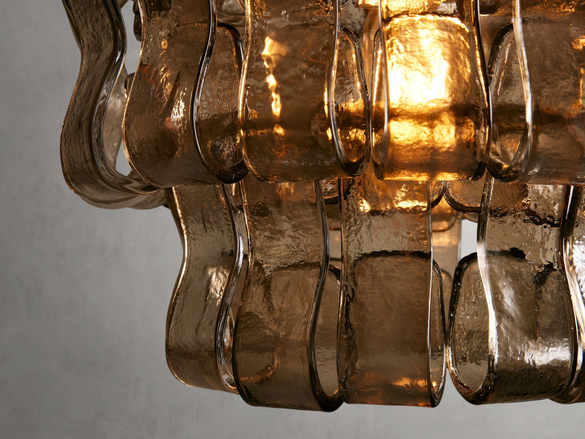 Ghiaccio Textured Glass Pendant Light