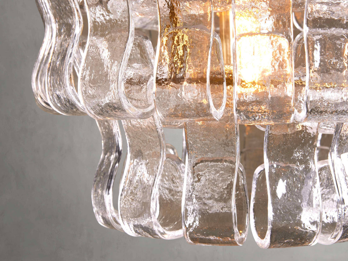 Ghiaccio Textured Glass Pendant Light