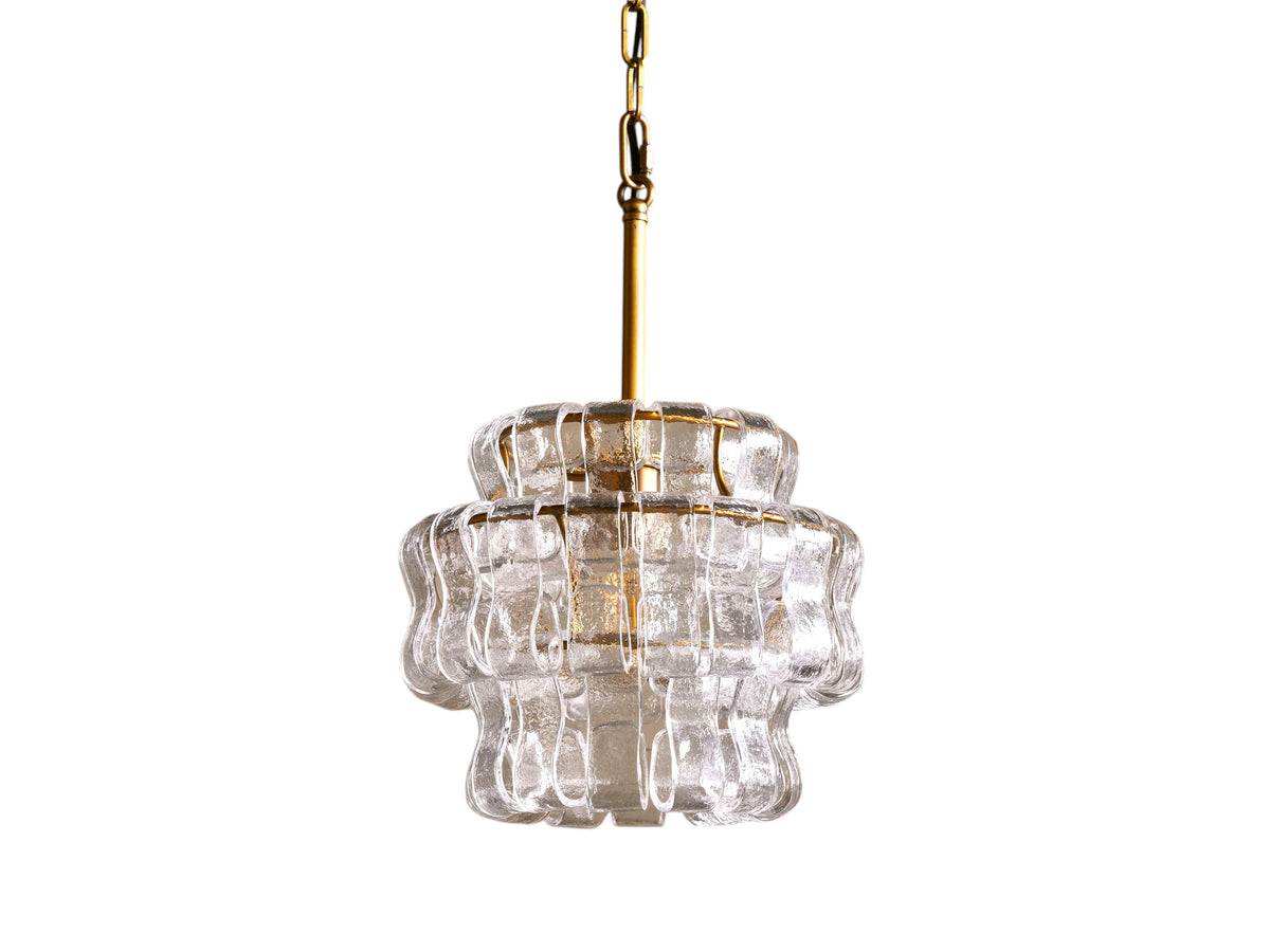 Ghiaccio Textured Glass Pendant Light