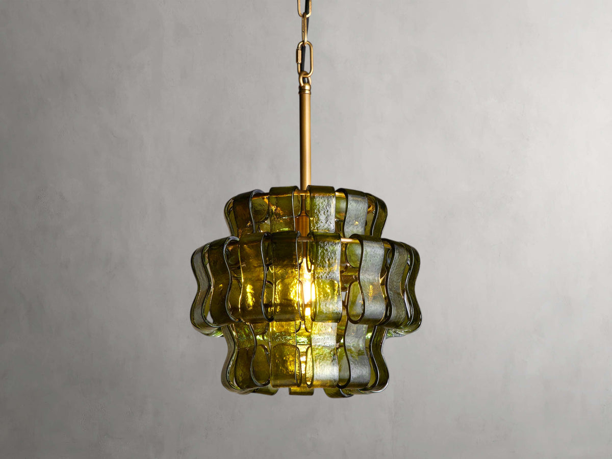 Ghiaccio Textured Glass Pendant Light