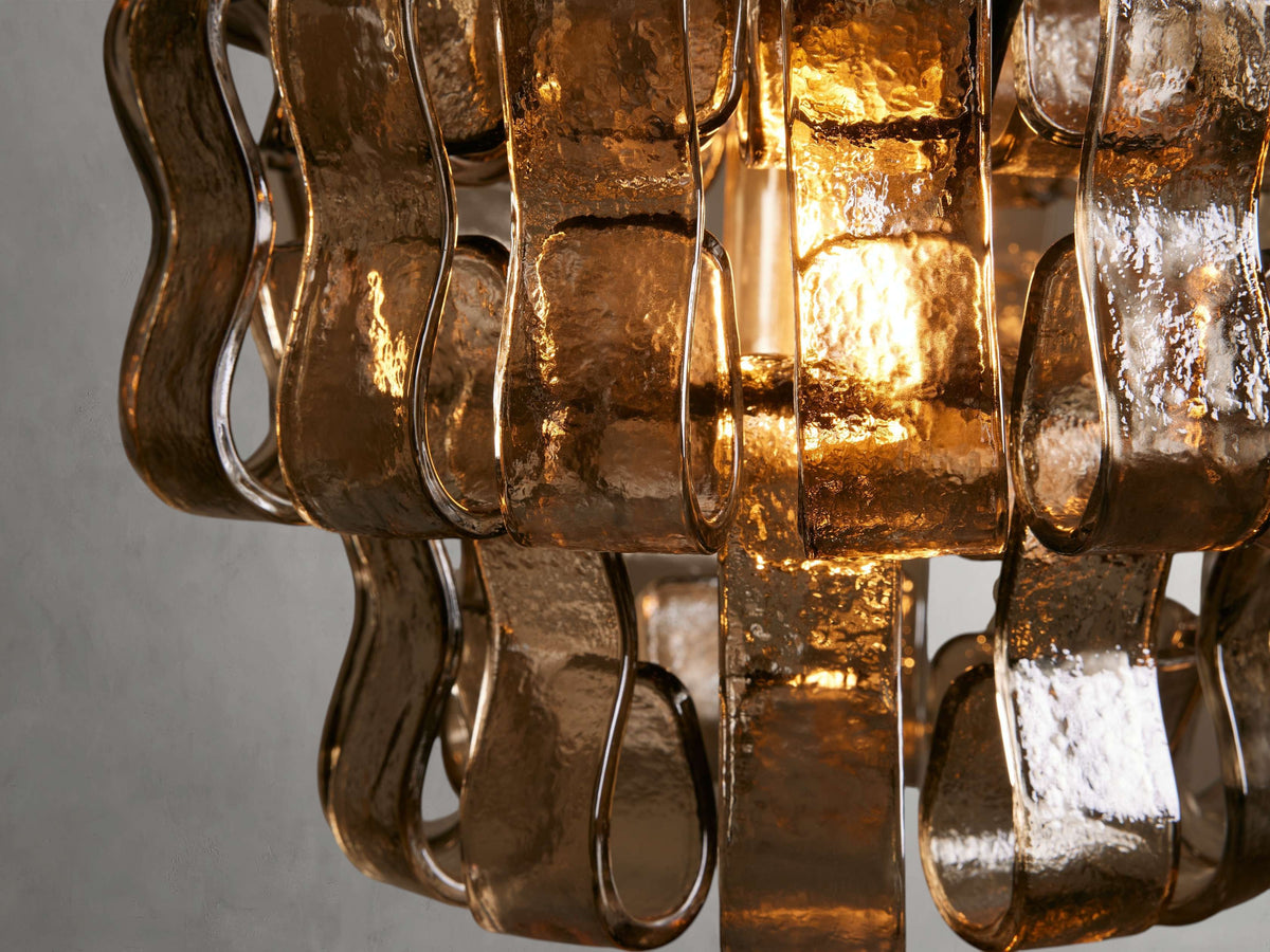 Ghiaccio Textured Glass Pendant Light