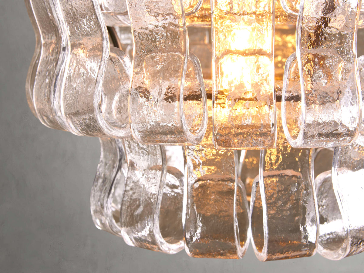 Ghiaccio Textured Glass Pendant Light