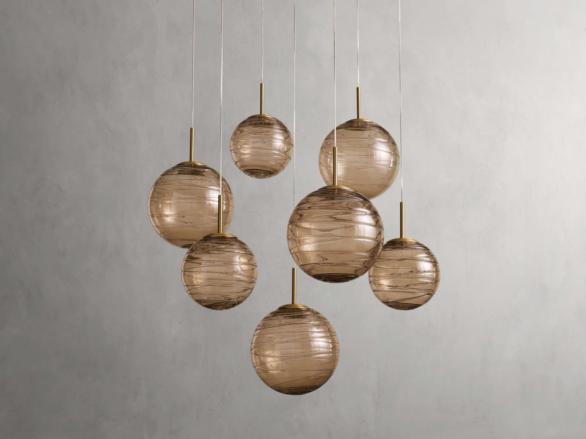 Casen Artisanal Glass Round Chandelier