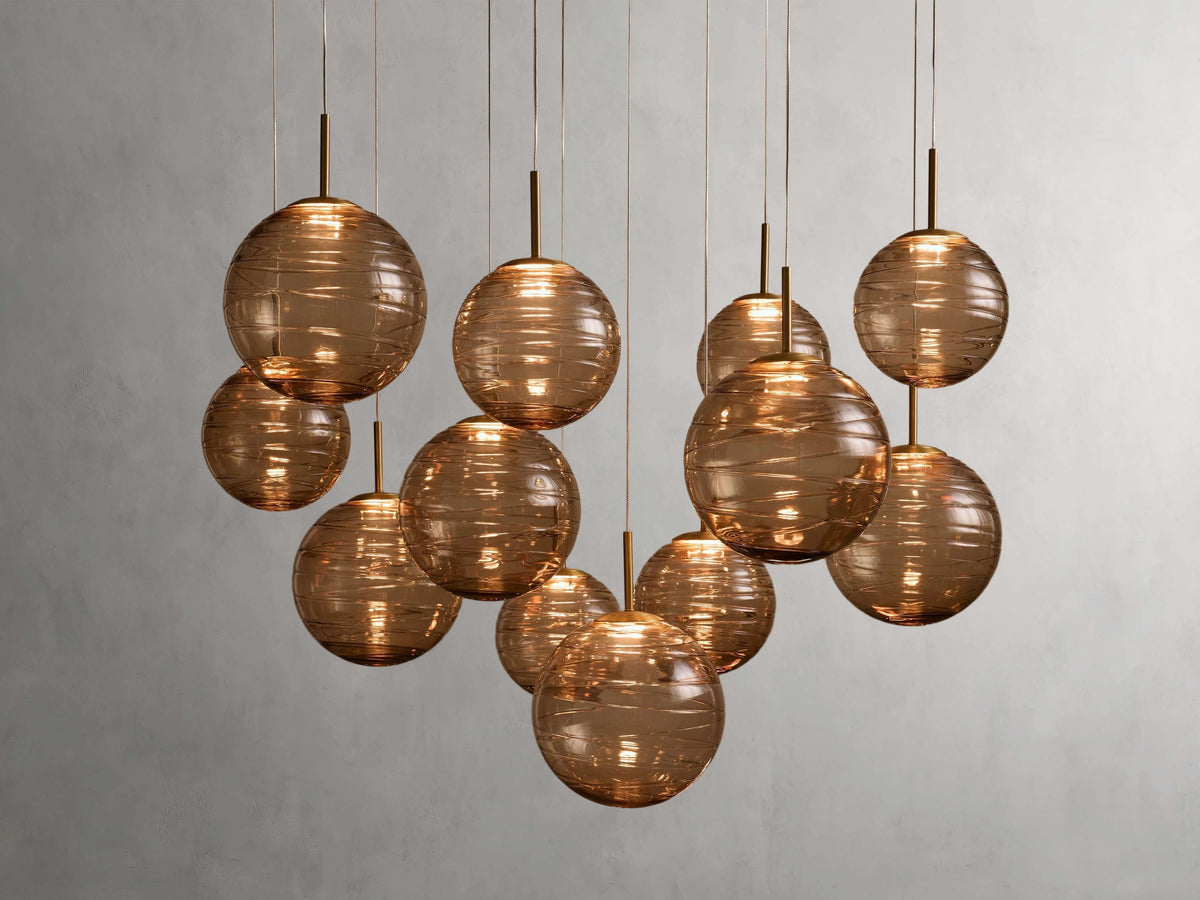 Casen Artisanal Glass Round Chandelier
