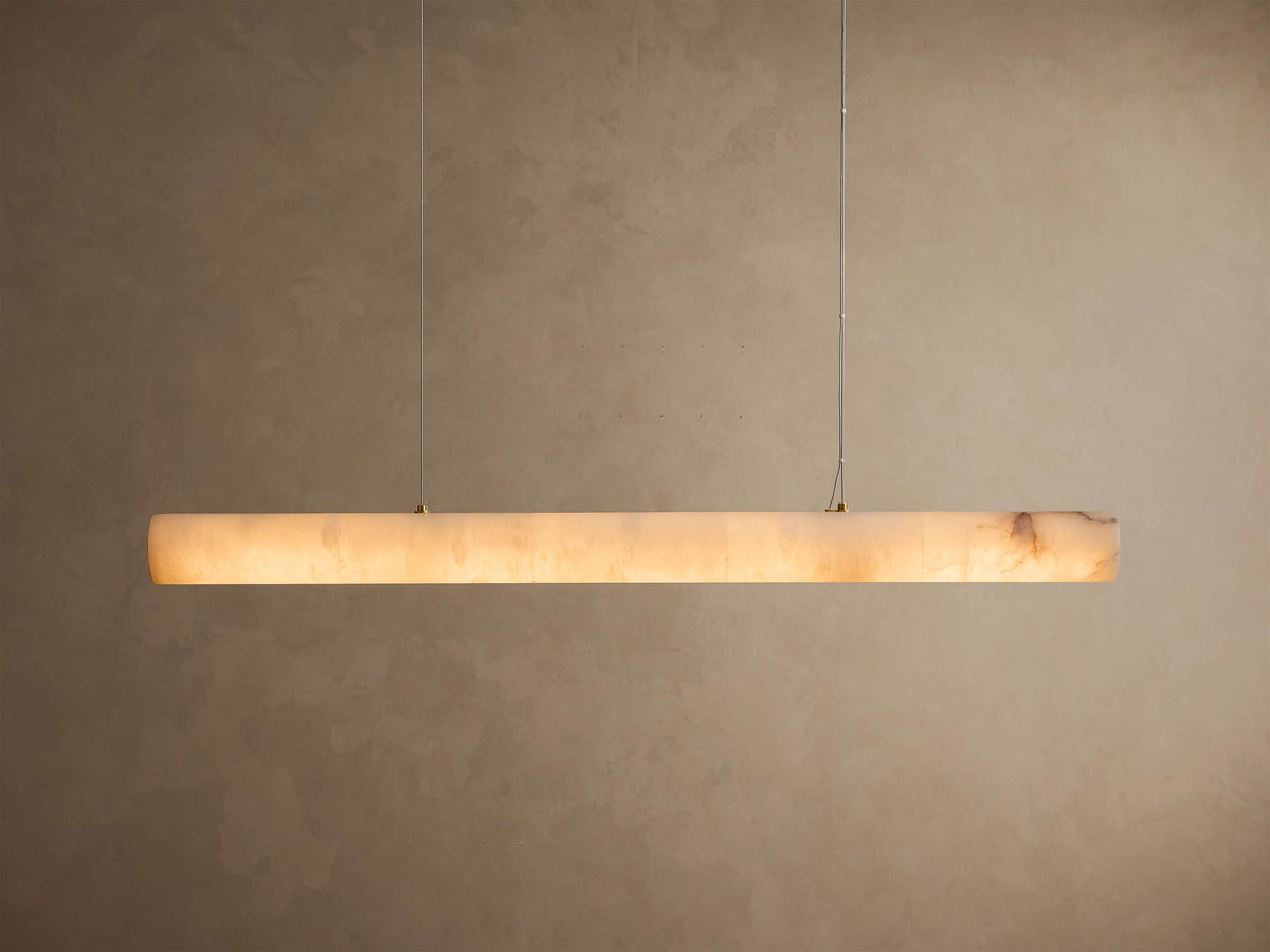 Halima Alabaster Veined Linear Chandelier