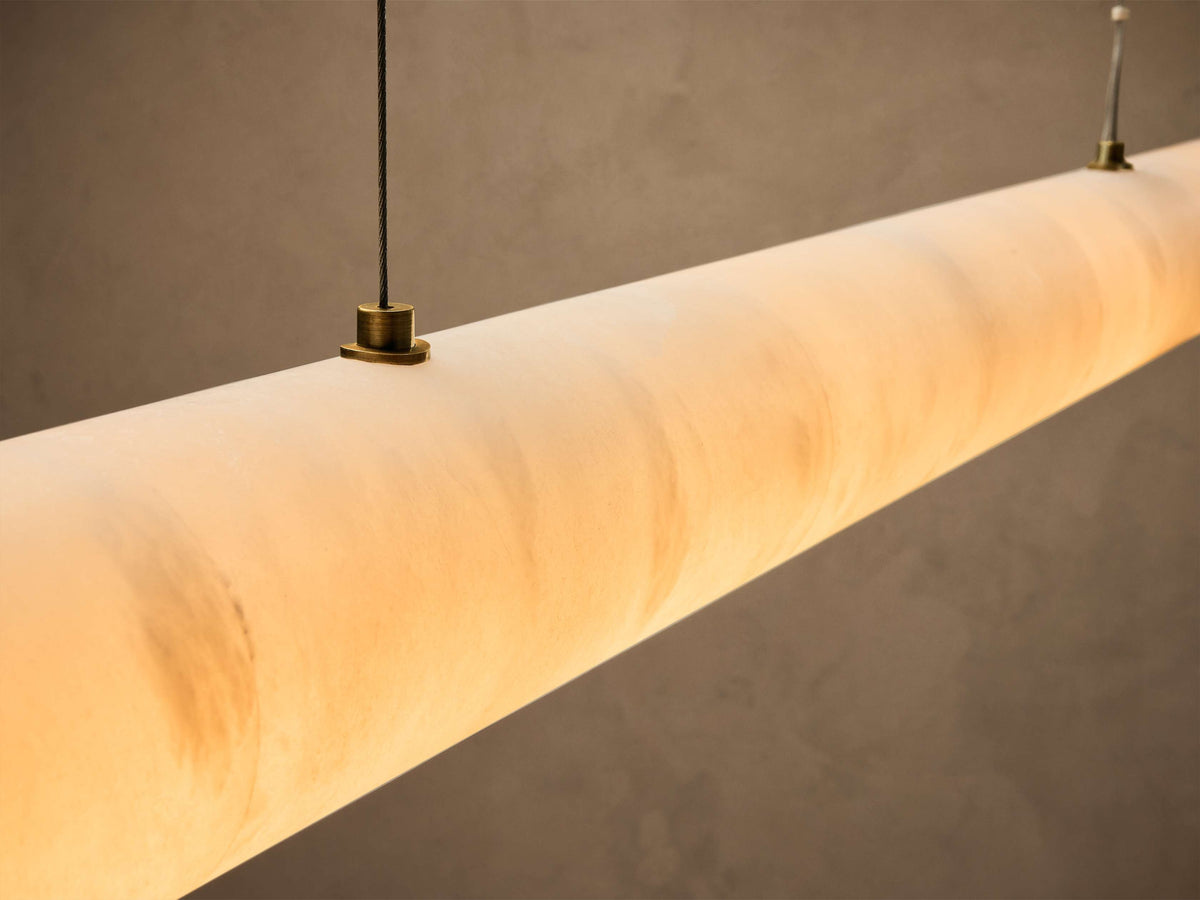 Halima Alabaster Veined Linear Chandelier