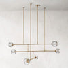 Demaret Sculpted Crystal Mobile Round Chandelier 62"