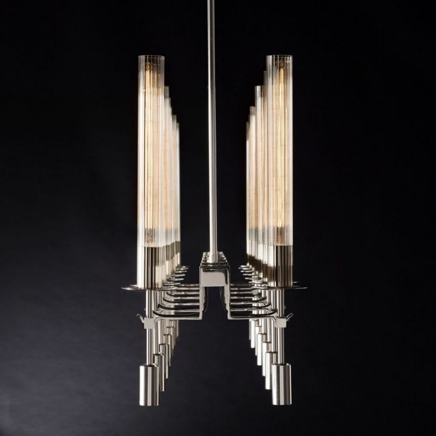 Fontanelle Vintage Glow Linear Chandelier 66"