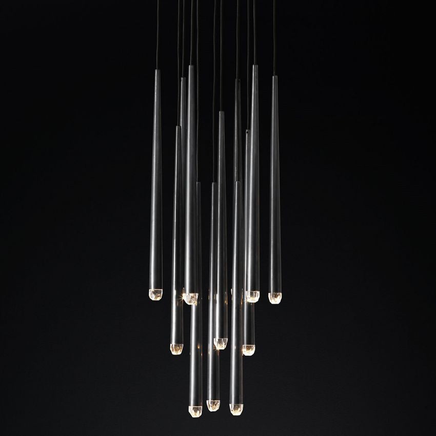 Aquitaine Faceted Cluster Round Chandelier 18"