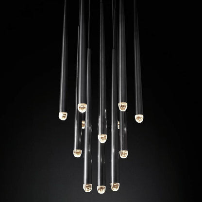 Aquitaine Faceted Cluster Round Chandelier 24"