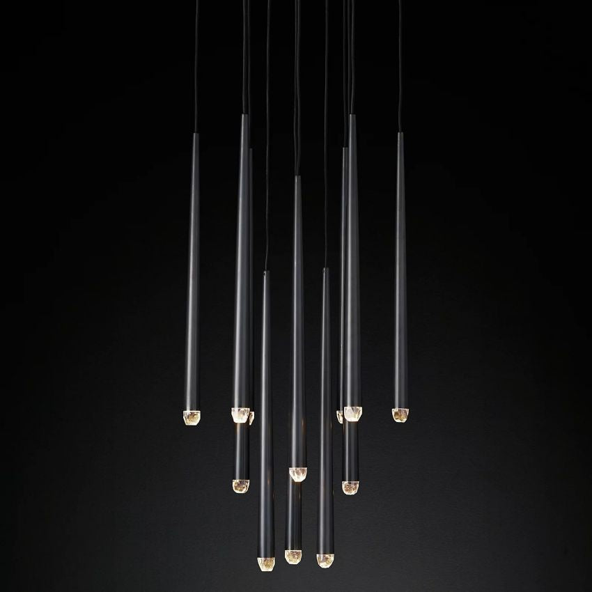 Aquitaine Faceted Cluster Round Chandelier 24"