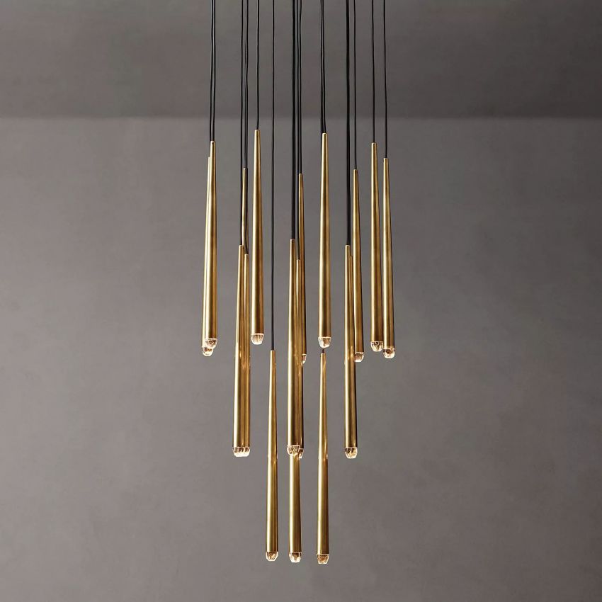 Aquitaine Faceted Cluster Round Chandelier 30"