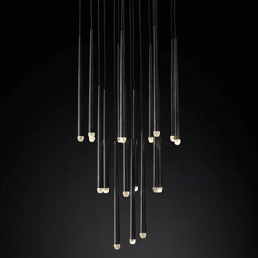 Aquitaine Faceted Cluster Round Chandelier 30"