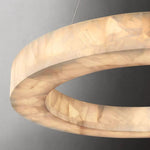 Rivage Veined Alabaster Round Chandelier 40"