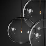 Lucelle Glass Globe Cluster Chandelier 44"