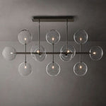 Lucelle Glass Globe Linear Chandelier 58"