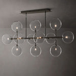 Lucelle Glass Globe Linear Chandelier 58"