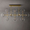Lucelle Glass Globe Linear Chandelier 58"