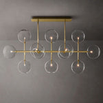 Lucelle Glass Globe Linear Chandelier 58"
