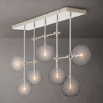 Lucelle Glass Globe Linear Chandelier 60"