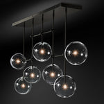 Lucelle Glass Globe Linear Chandelier 60"