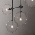 Lucelle Glass Globe Linear Chandelier 60"