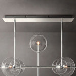 Lucelle Glass Globe Linear Chandelier 72"
