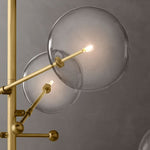 Lucelle Glass Globe Six-Arm Chandelier 55"