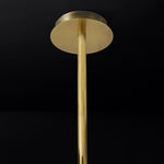 Lucelle Glss Globe Three-Arm Chandelier 46"