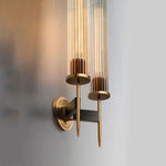 Vallon Channel Glass Double Wall Sconce