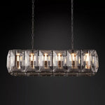 Harlow Faceted Crystal Rectangle Chandelier 42"