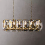 Harlow Faceted Crystal Rectangle Chandelier 42"