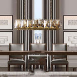 Harlow Faceted Crystal Rectangle Chandelier 74"