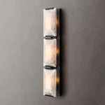 Harlow Faceted Calcite Triple Wall Sconce