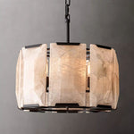 Harlow Faceted Calcite Round Chandelier 19"