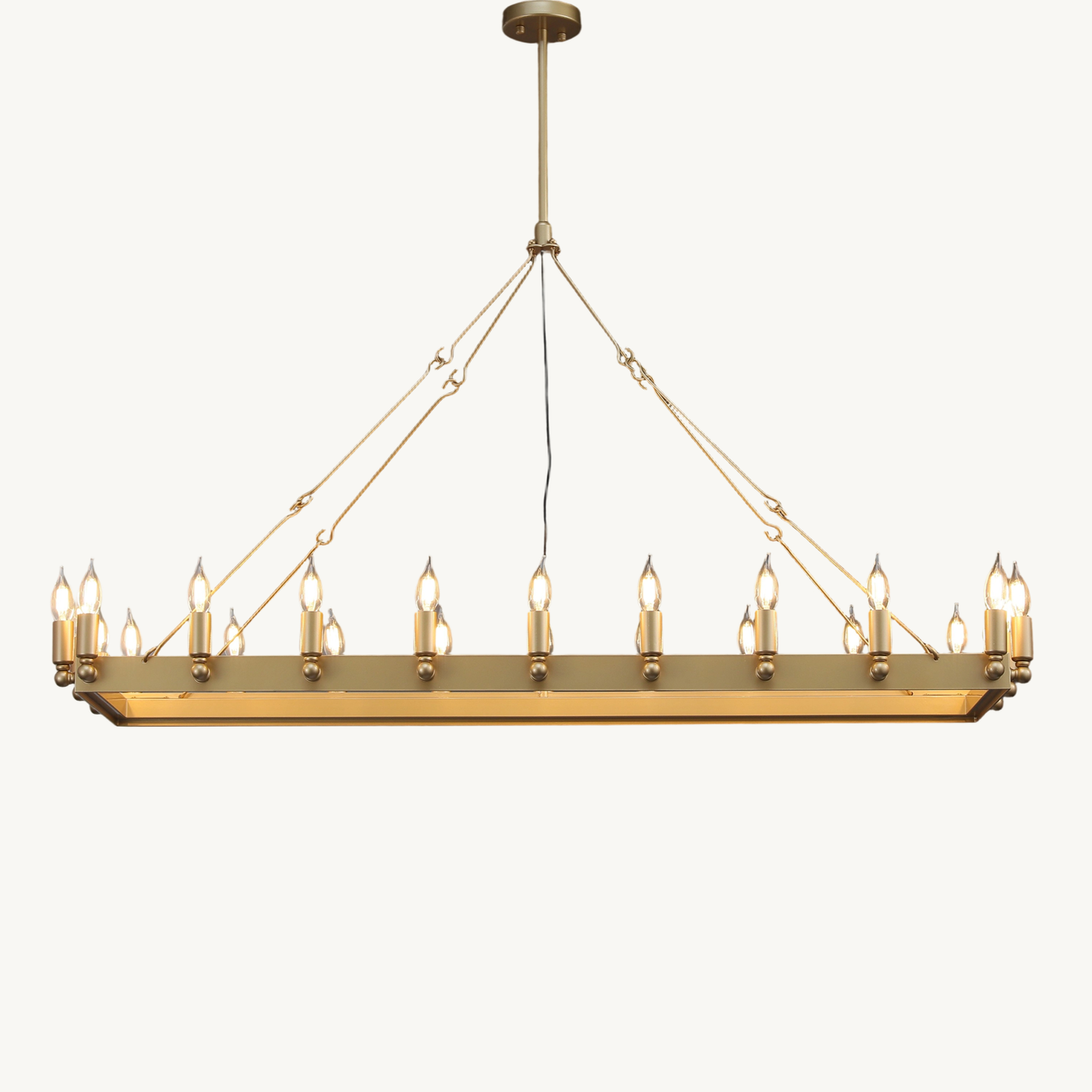 Camino Vintage Industrial Rectangle Chandelier 52"