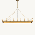 Camino Vintage Industrial Rectangle Chandelier 52"