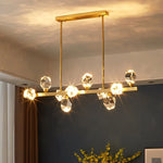 Angle Faceted Crystal Linear Chandelier
